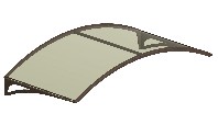 Pensilina in alluminio